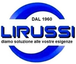 Logo stilizzato blu “LIRUSSI” su sfondo bianco.