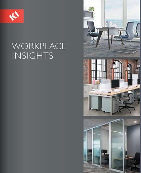 KI Workplace Insights cover: modern office furniture and workspace settings.