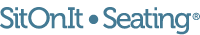 SitOnIt Seating logo, teal text on white background.