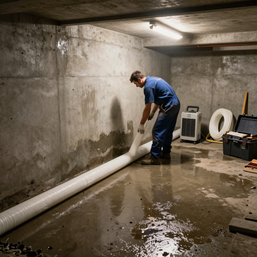 Elite Basement Solutions waterproofing a commercial property in Feasterville-Trevose PA
