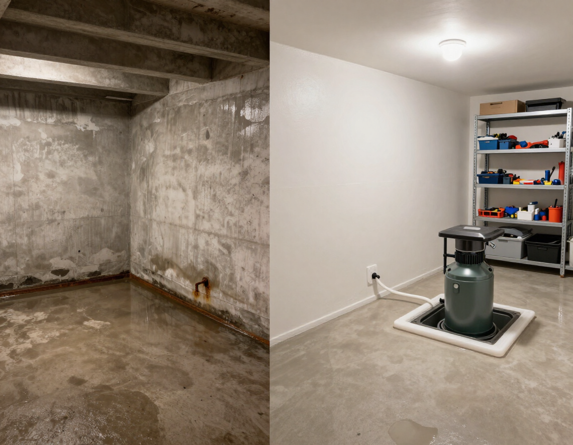 Basement waterproofing project by Elite Basement Solutions in Philadelphia PA
