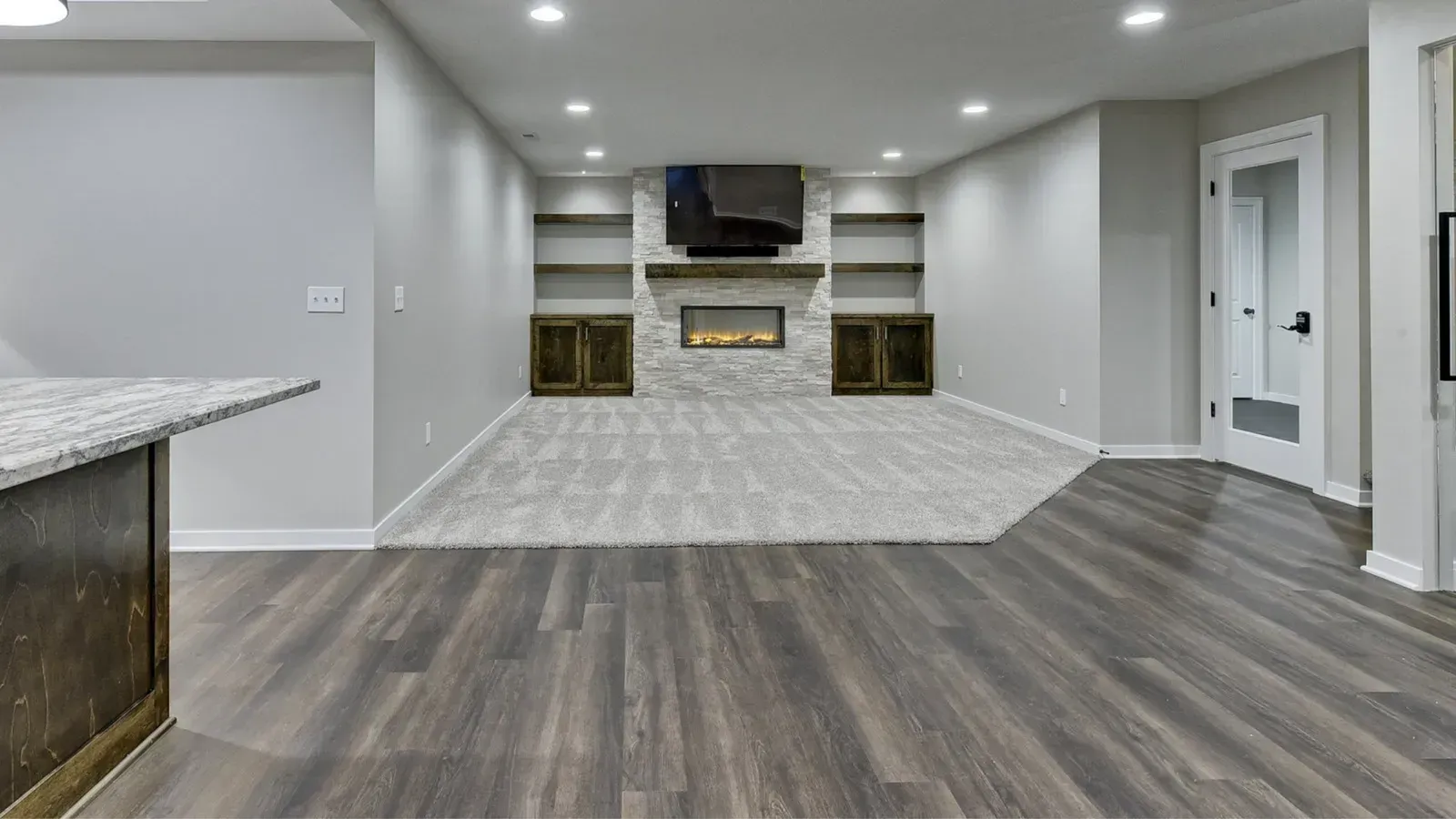 Finished dry basement