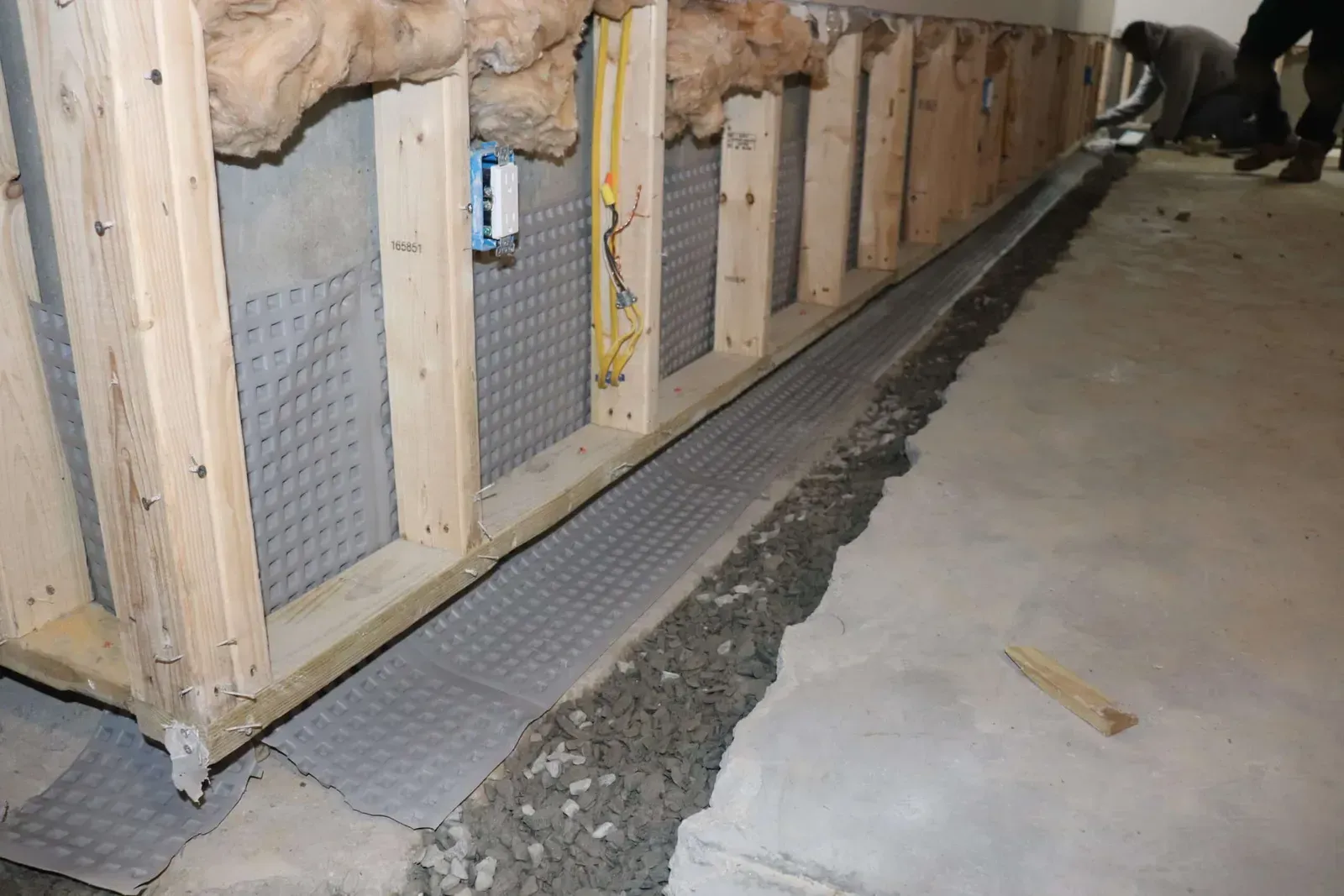 Elite Basement Solutions crawl space waterproofing project in Bucks County PA
