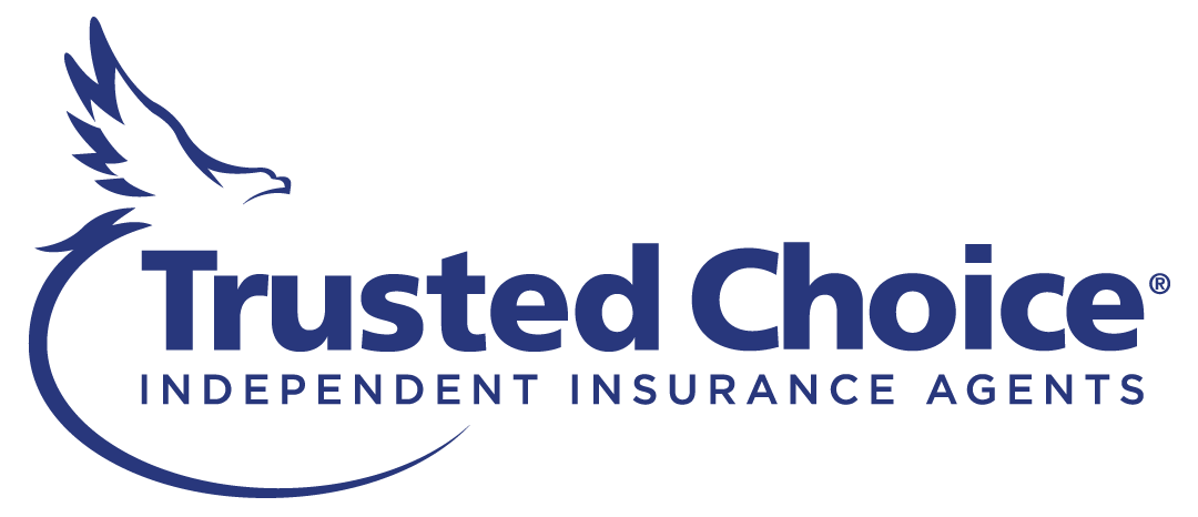 Trusted Choice logo with a blue bird soaring above text. 