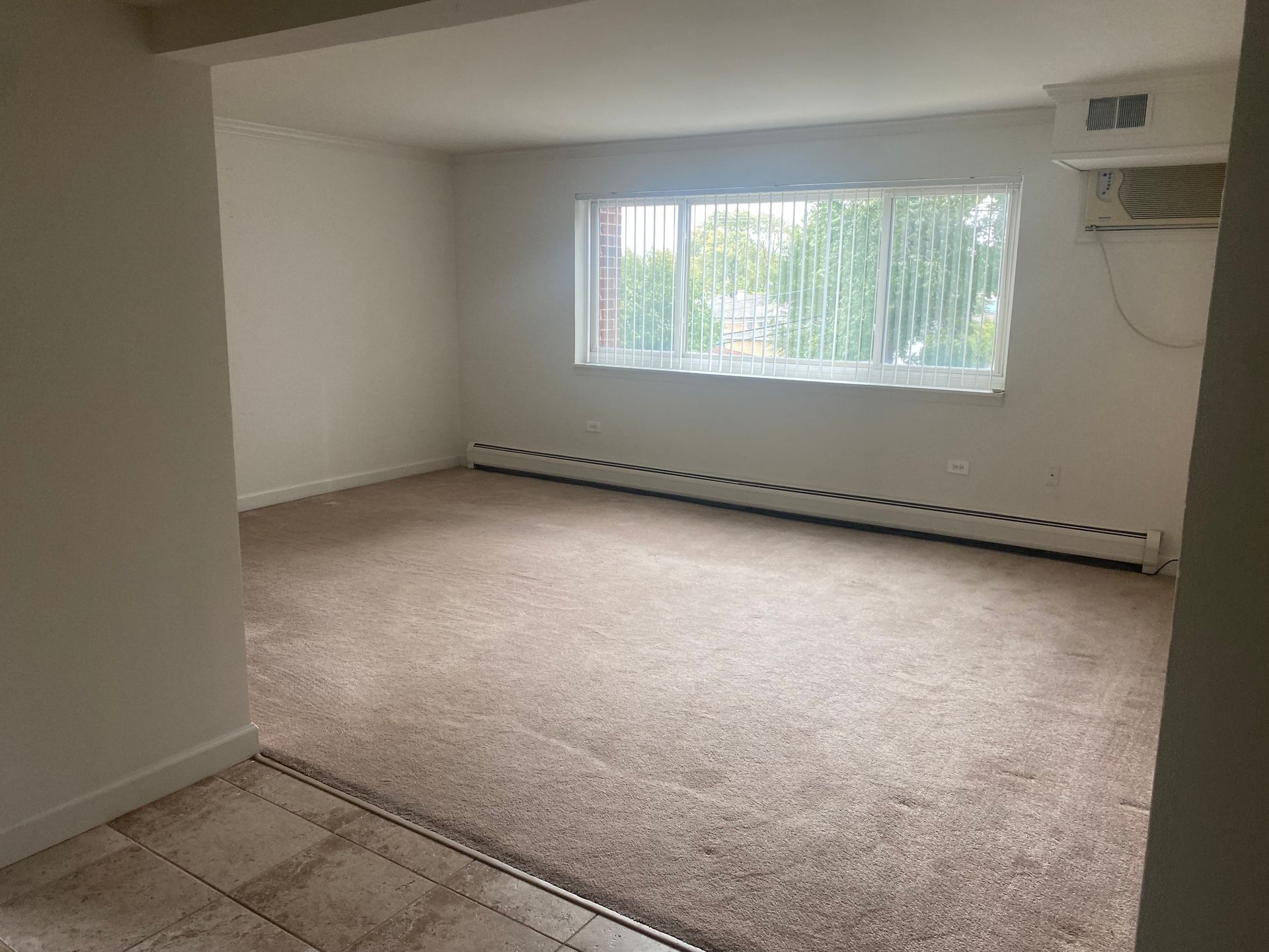 photo showing living room with long window