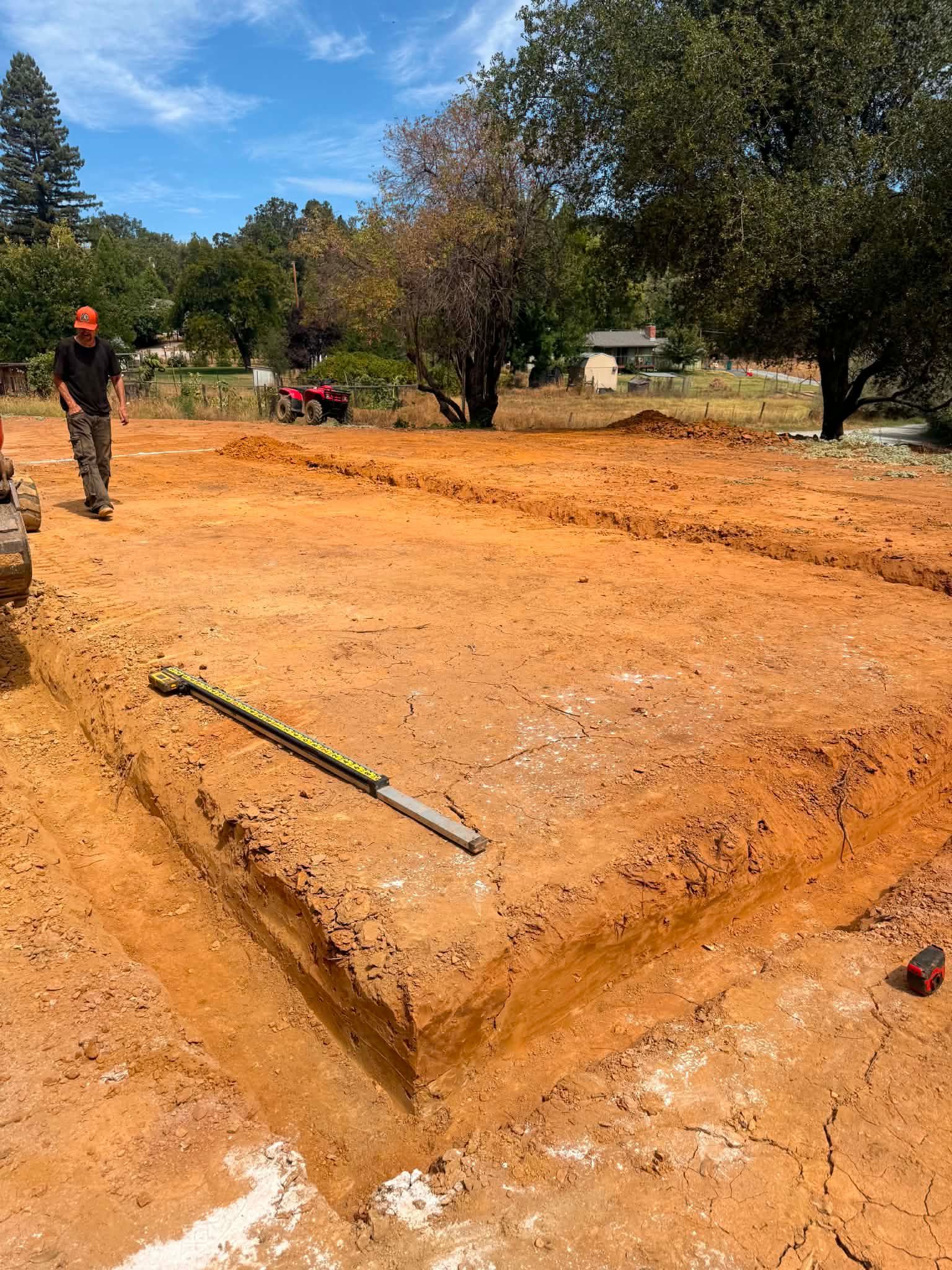 The T-N-T Paving & Excavating Crew hard at work with some beautiful Grading on a new driveway and home pad!