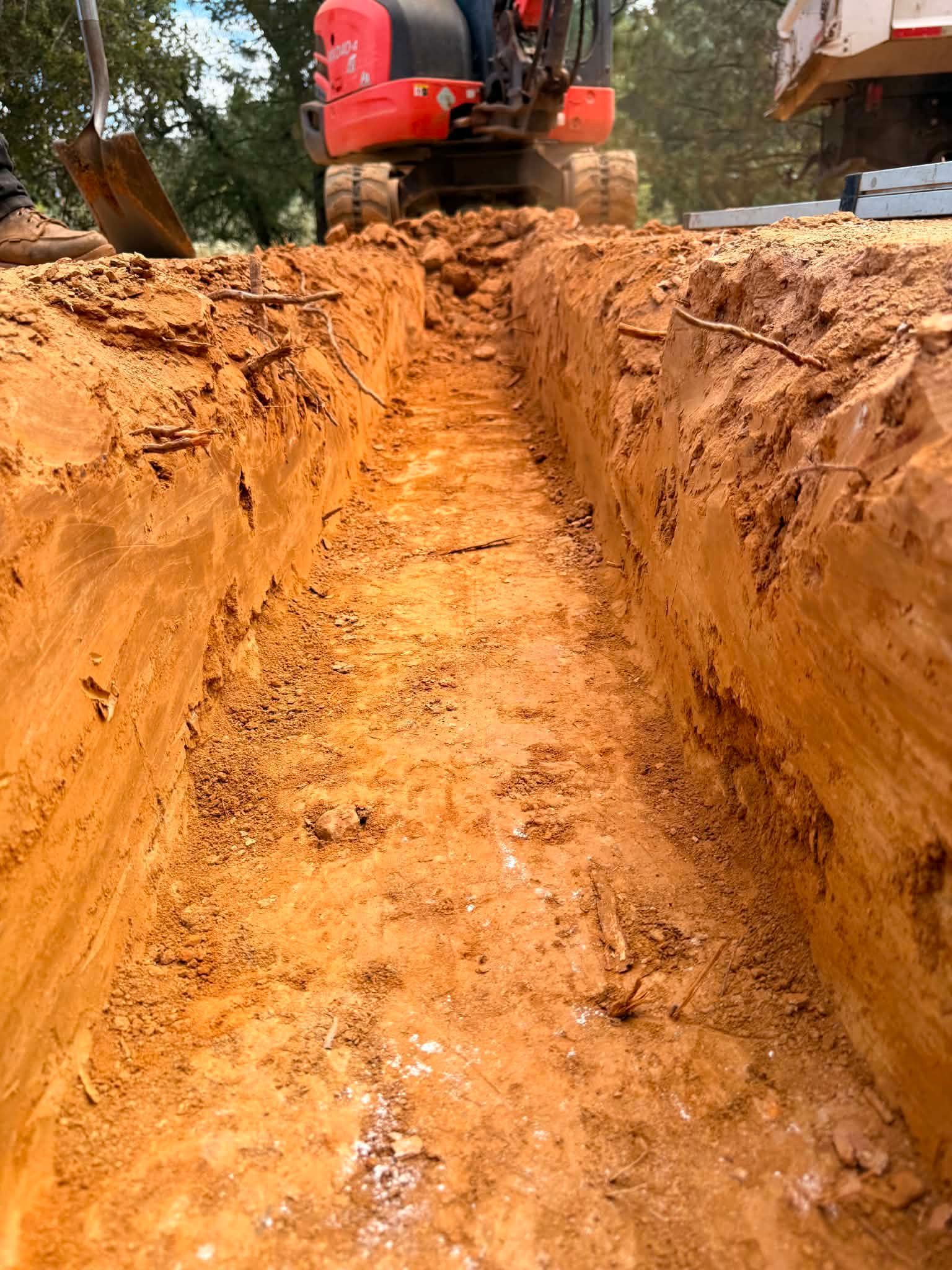Footing Excavation in Columbia CA for a homepad