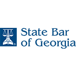State Bar of Georgia logo with blue scales of justice icon and text on white background