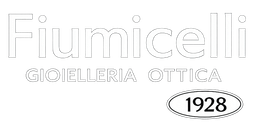 Fiumicelli logo with gray text “GIOIELLERIA OTTICA” and “1928” in an oval outline
