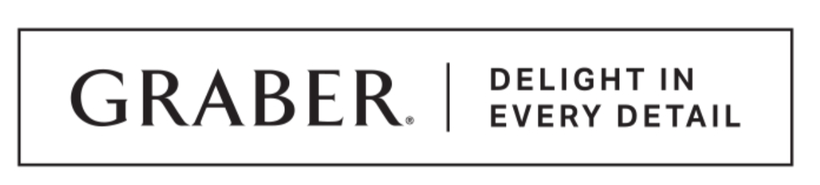 Graber logo with “Delight in Every Detail” slogan in black and gray on white background