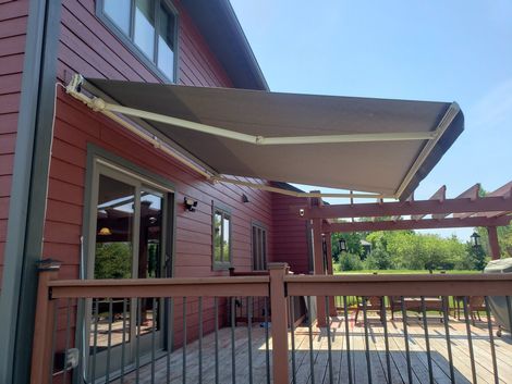 Striped Awning — Bloomington, MN — Minnesota Awnings