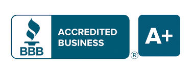 BBB Accredited Business logo with an A+ rating.