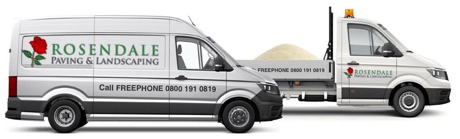 Rosendale Paving & Landscaping Vehicles Rosendale Paving & Landscaping work throughout Warwickshire and the West Midlands