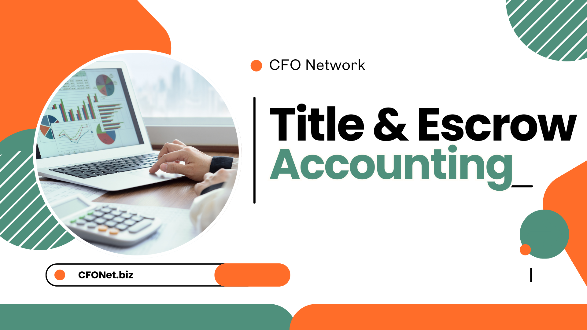 Title and Escrow Accounting Consulting cover page from CFO Network in North Little Rock, Arkansas