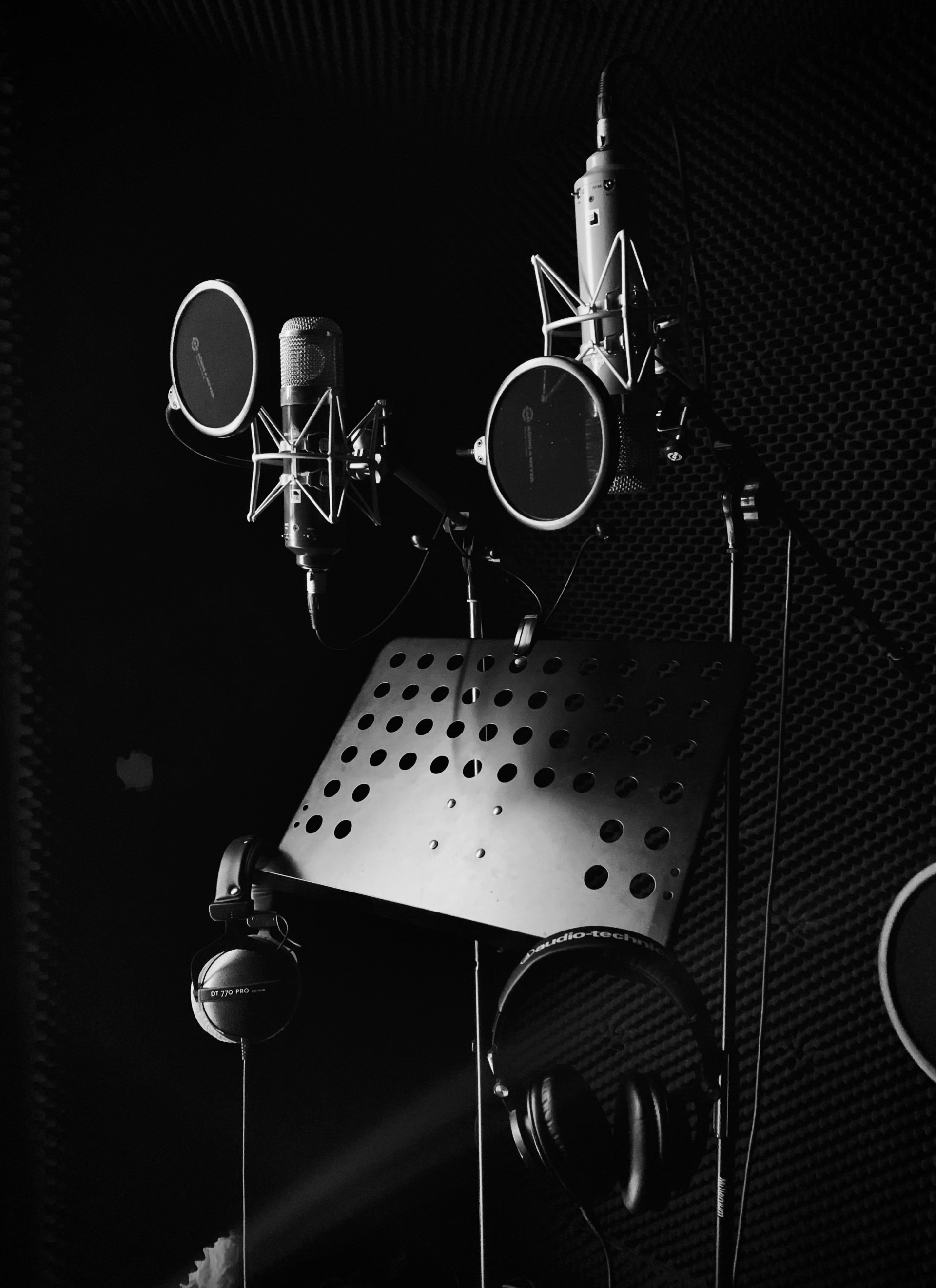 Aufnahmeraum, Mikrofone, Chandler, Kopfhörer, Audio-Technica