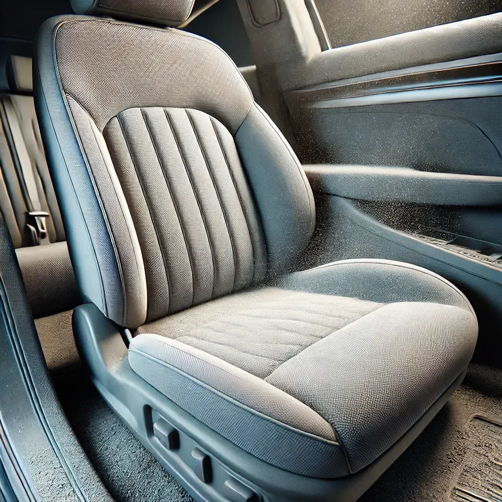 Auto interior dust residue removal and detailing service in Denver, Colorado.