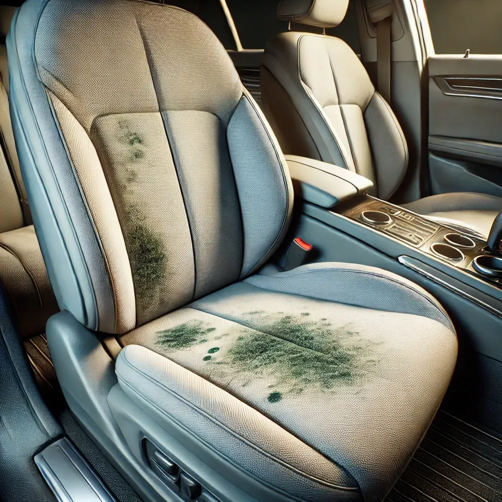 Auto interior mold stain removal and detailing service in Denver, Colorado.