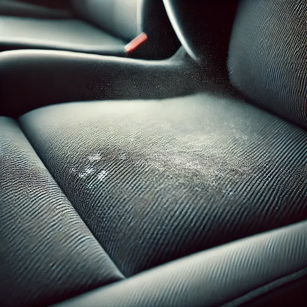 Car interior dust residue removal and cleaning service.