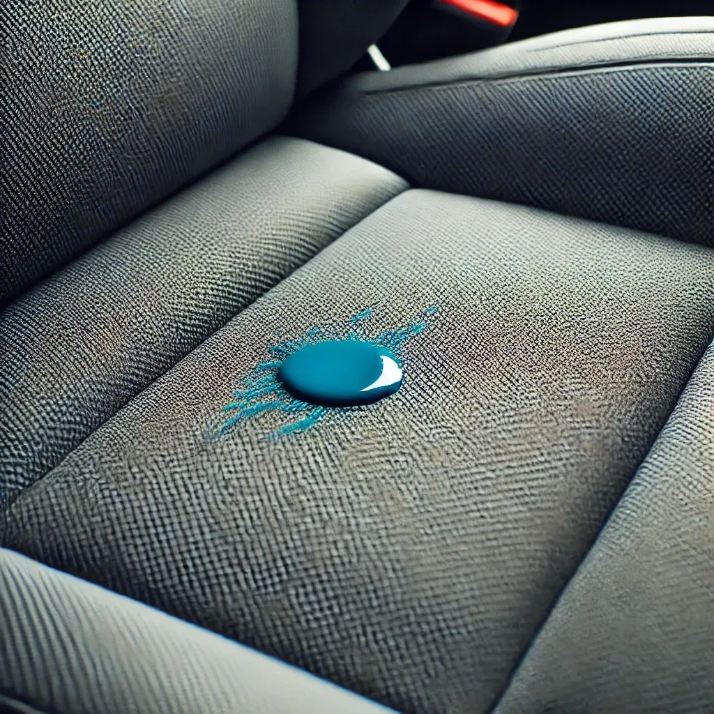 Car interior paint stain removal and cleaning service.