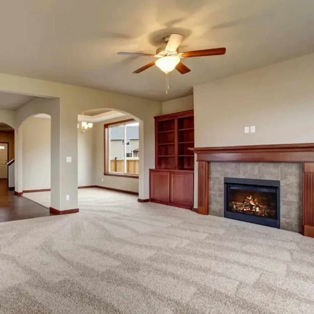 Damaged carpet being fixed instead of fully replaced in Atlanta home.