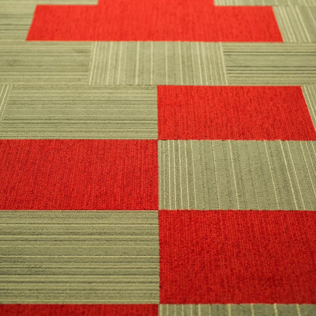 Pattern carpet installation service in Atlanta, Georgia.