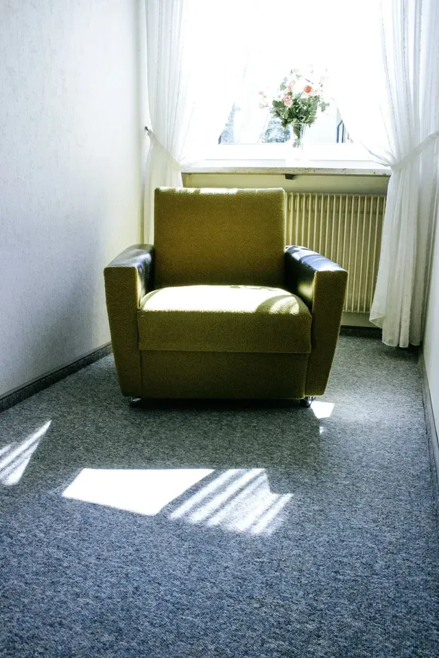 Recliner seat upholstery cleaning service.
