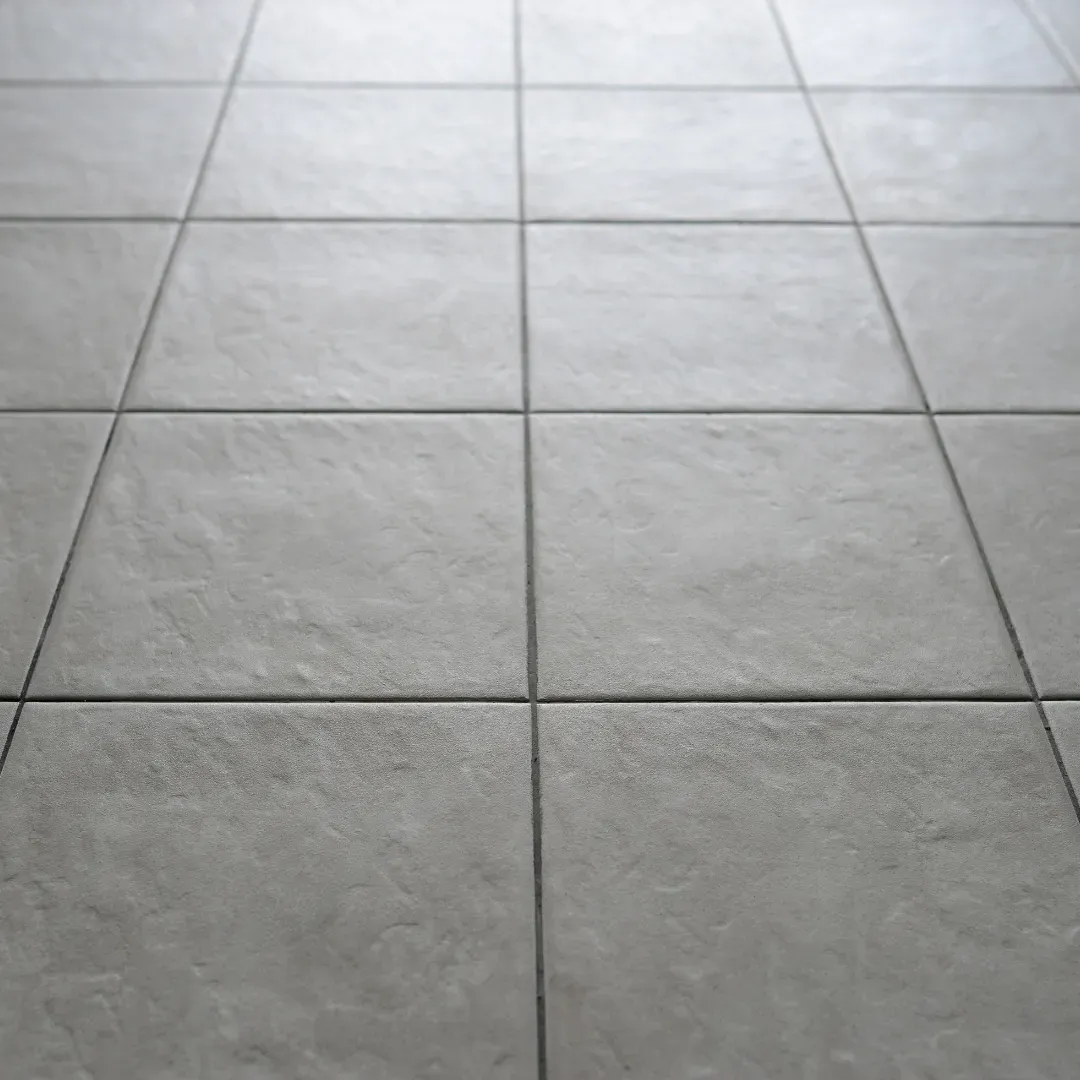 Newly cleaned tile and grout flooring by BLAS.