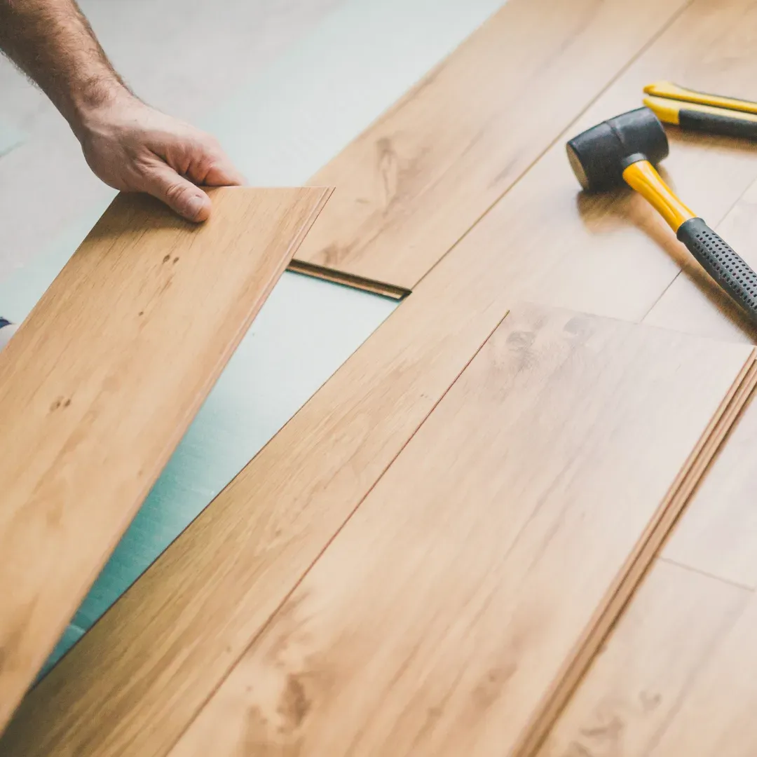 Vinyl plank flooring repair services by BLAS.