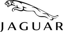 Jaguar logo: leaping jaguar above the brand name 