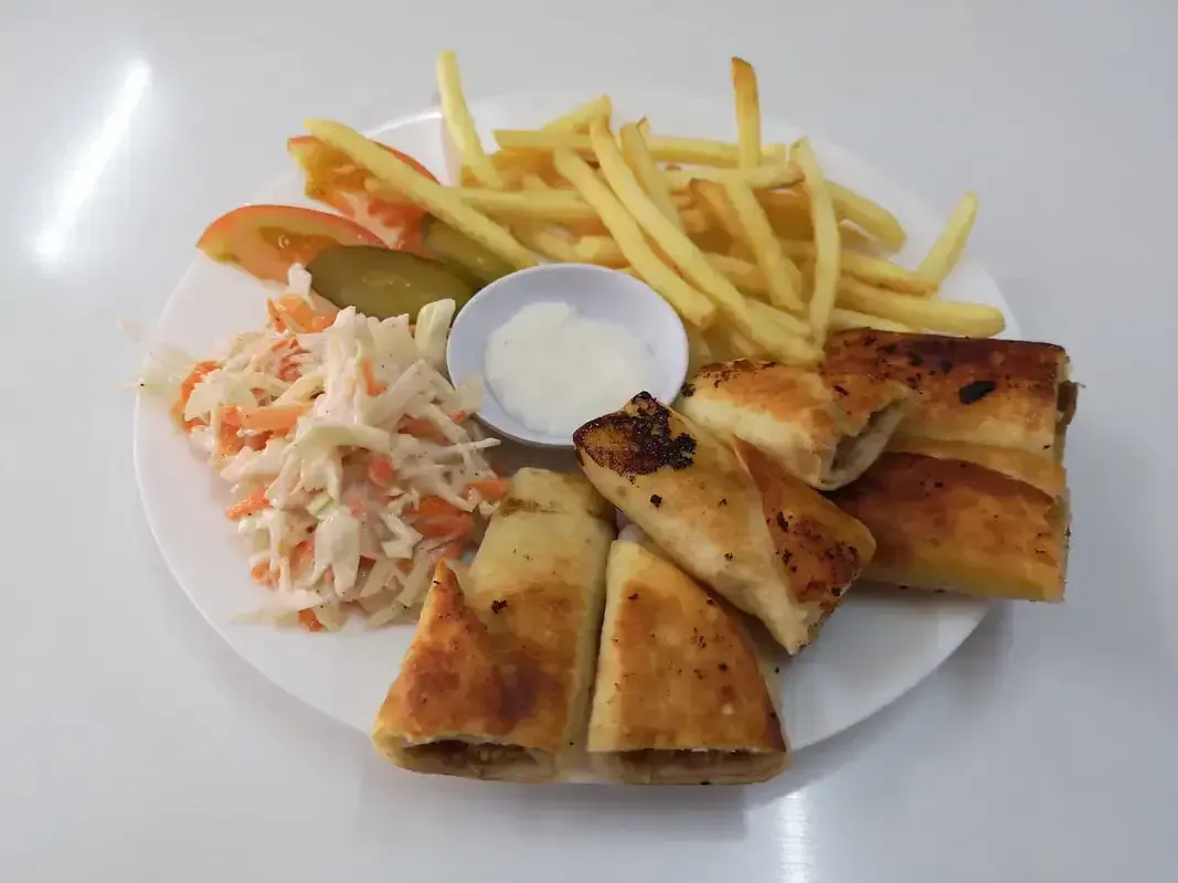 Plate of food at Alhamdullilah Restaurant in Langkawi