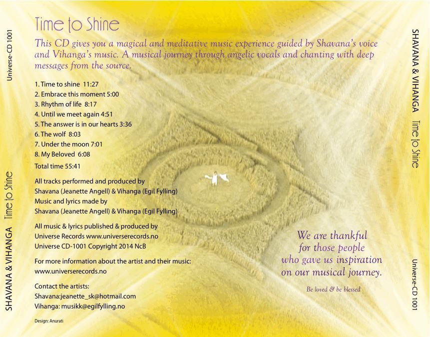 Time To Shine - Digital download link with 8 songs to your email
