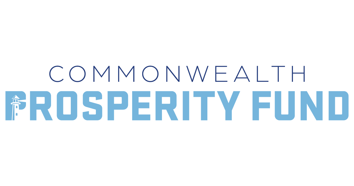 Commonwealth Prosperity Fund logo in blue and white.