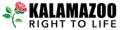 Kalamazoo Right to Life logo with red rose, green leaves, and black text