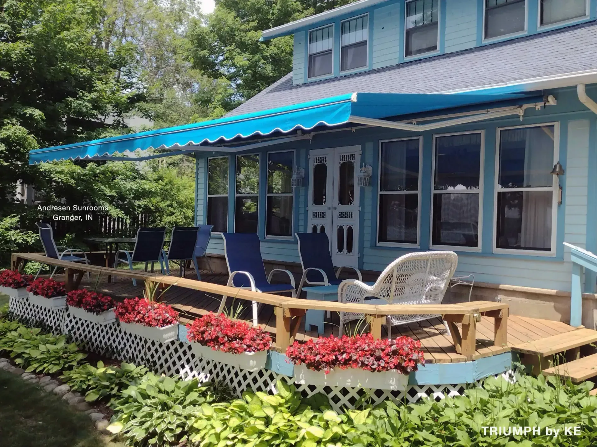 fabric awning with scallop edge in Calvert County md