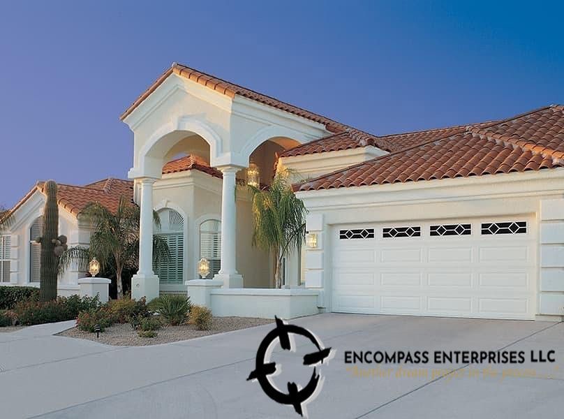 garage door on spanish style home