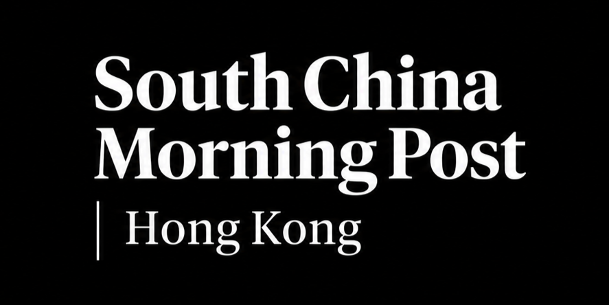South China Morning Post logo with “Hong Kong” in white text on a black background