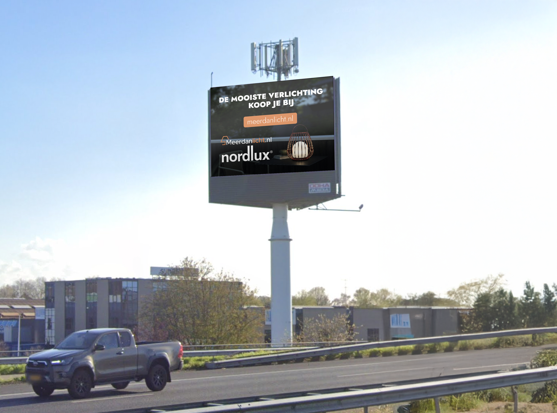 Billboard advertentie 27 locaties Meerdanlicht.nl