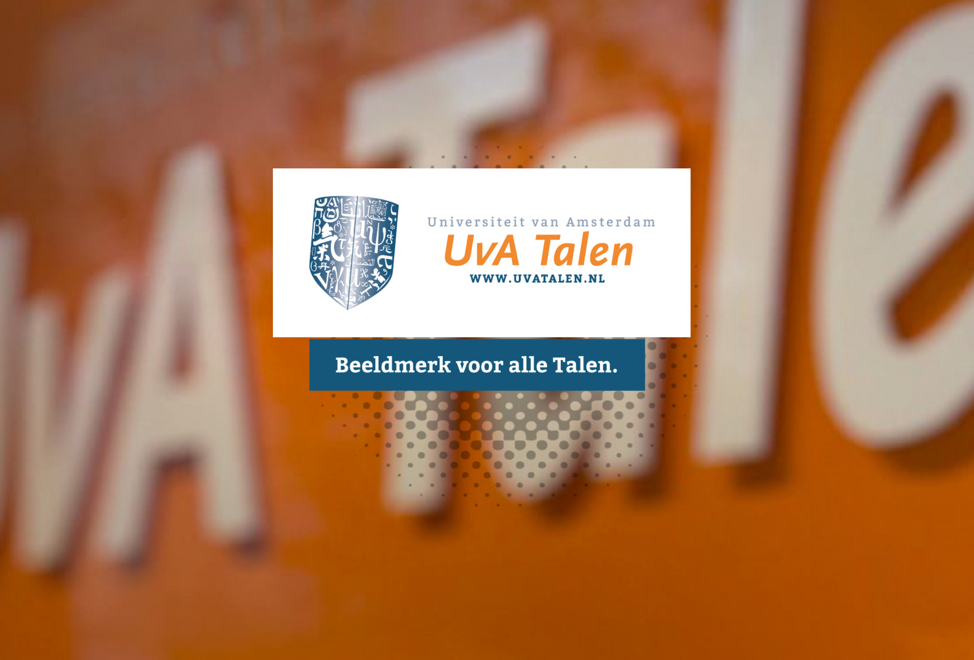 Branding beeldmerk design UvA Talen Amsterdam