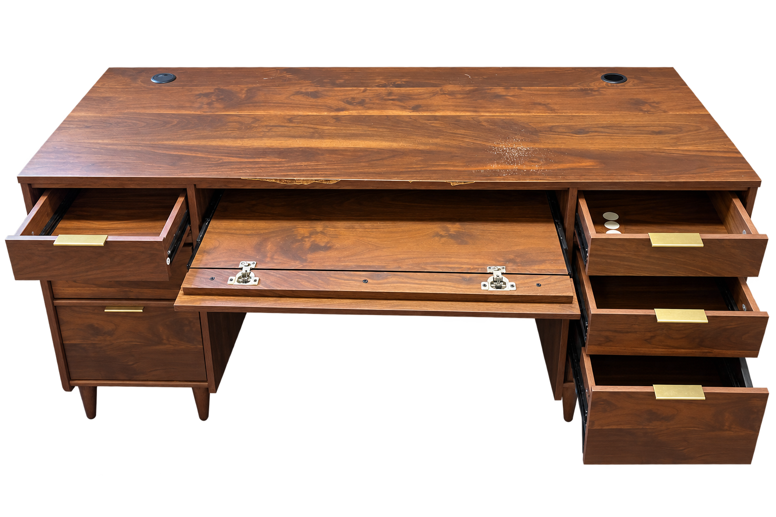Sauder Clifford Place Executive Desk – Grand Walnut