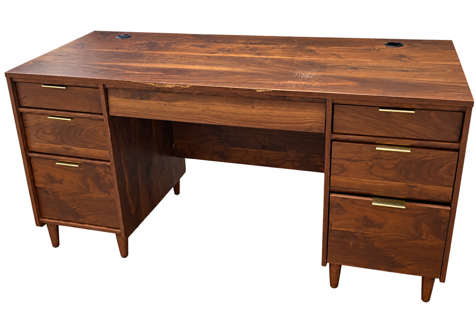 Sauder Clifford Place Executive Desk – Grand Walnut
