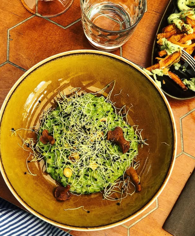 A delightful dish from ÜLO, highlighting its vegetarian cuisine.