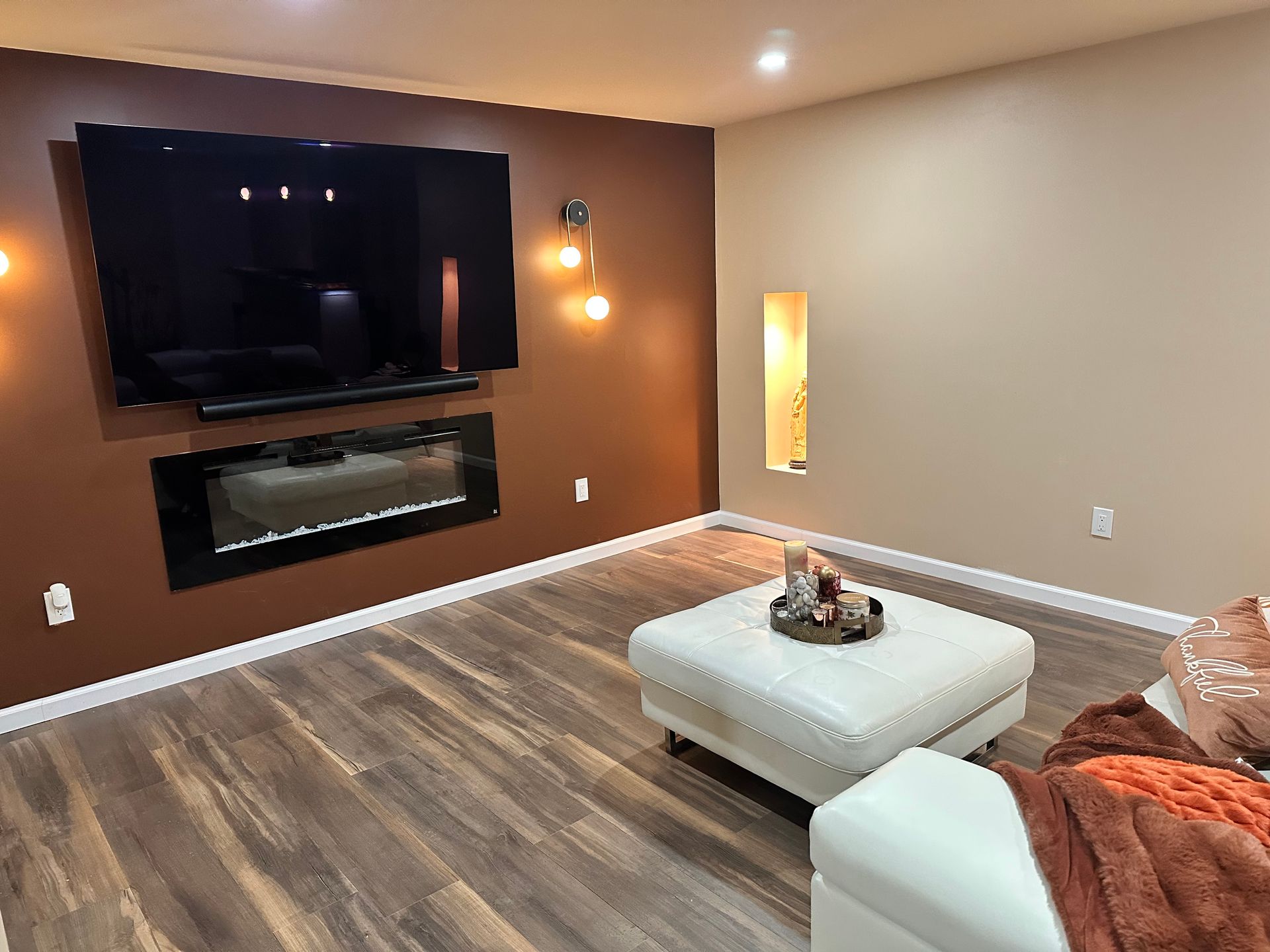 Living area shown as inspiration for a home workspace