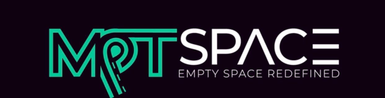 MRT Space logo: teal text 