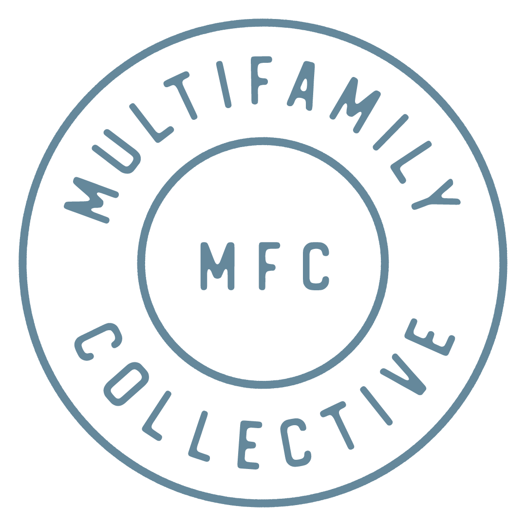 Blue circle logo for Multifamily Collective, with text 