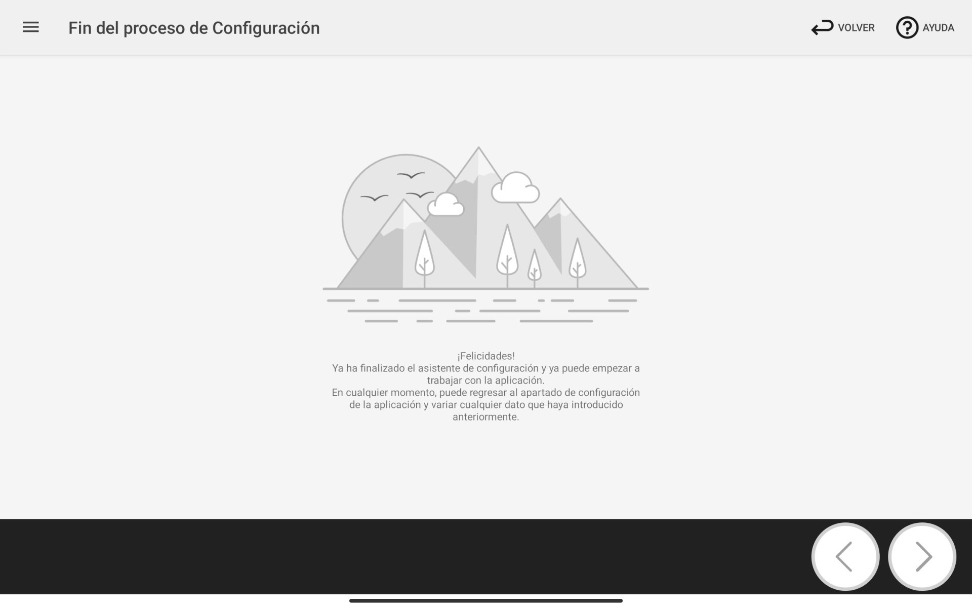 Fin de la configuración