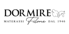 Logo DORMIRE con la scritta «MATERASSI» e «Filone dal 1946» e il profilo stilizzato di un gatto che dorme