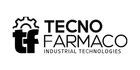 Logo di TECNO FARMACO industrial technologies con ingranaggio nero e lettere stilizzate su sfondo bianco