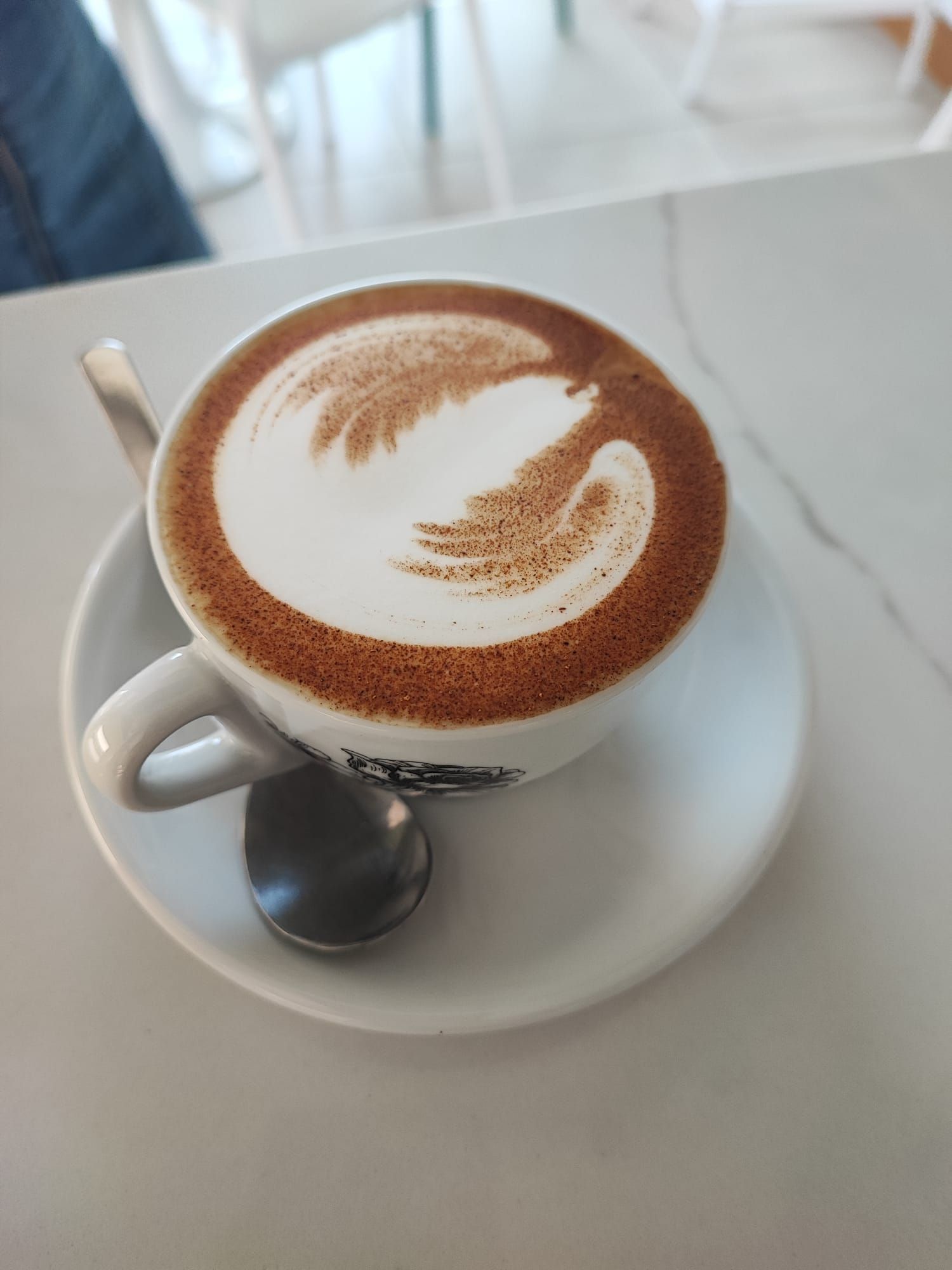 cappuccino with cocoa