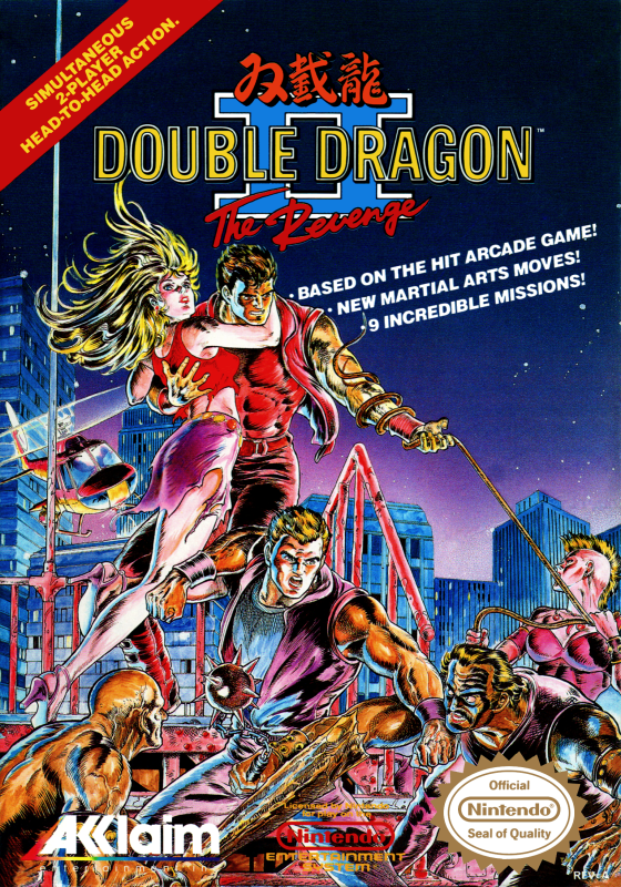 The cover of a video game called double dragon ii