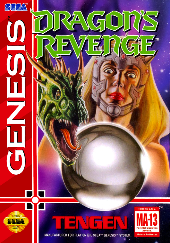 The cover of a video game called dragon 's revenge